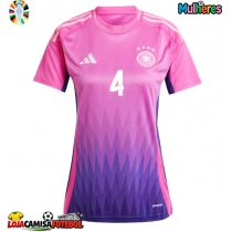 Camisa de Futebol Alemanha Jonathan Tah #4 Equipamento Secundário Mulheres Europeu 2024 Manga Curta